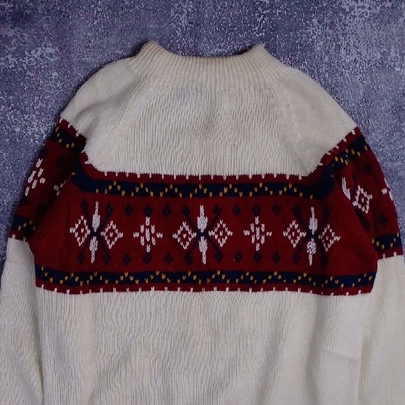 Vintage 90s JCPenney's Men’s Fair Isle Nordic Ski Sweater - Picture 4 of 10